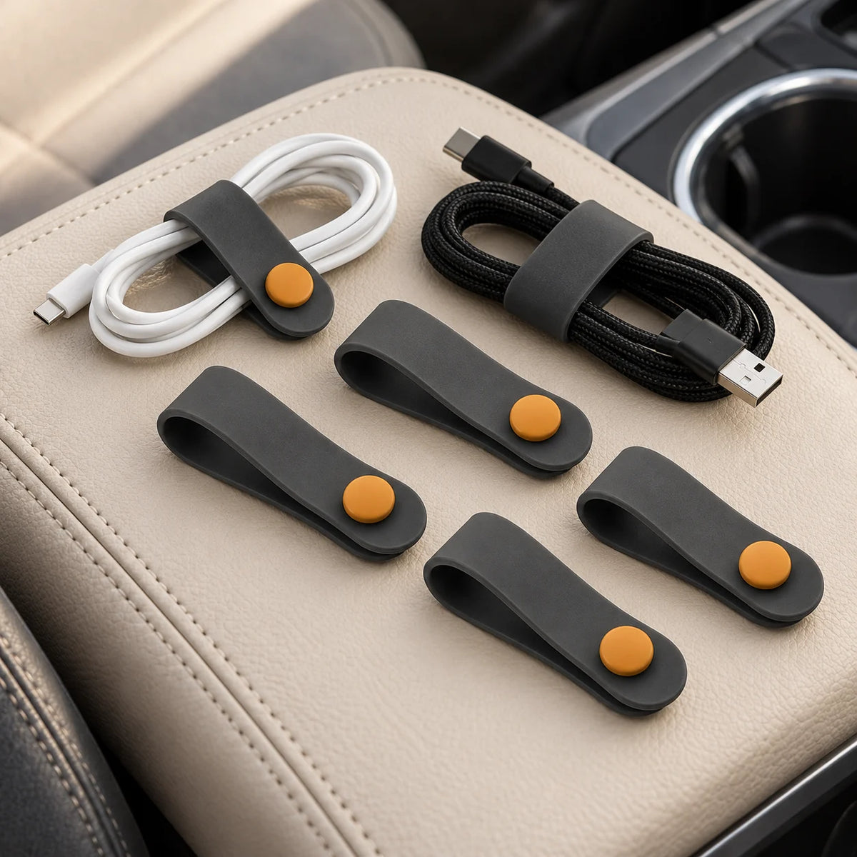 Reusable Cable Strap Set — lifestyle view