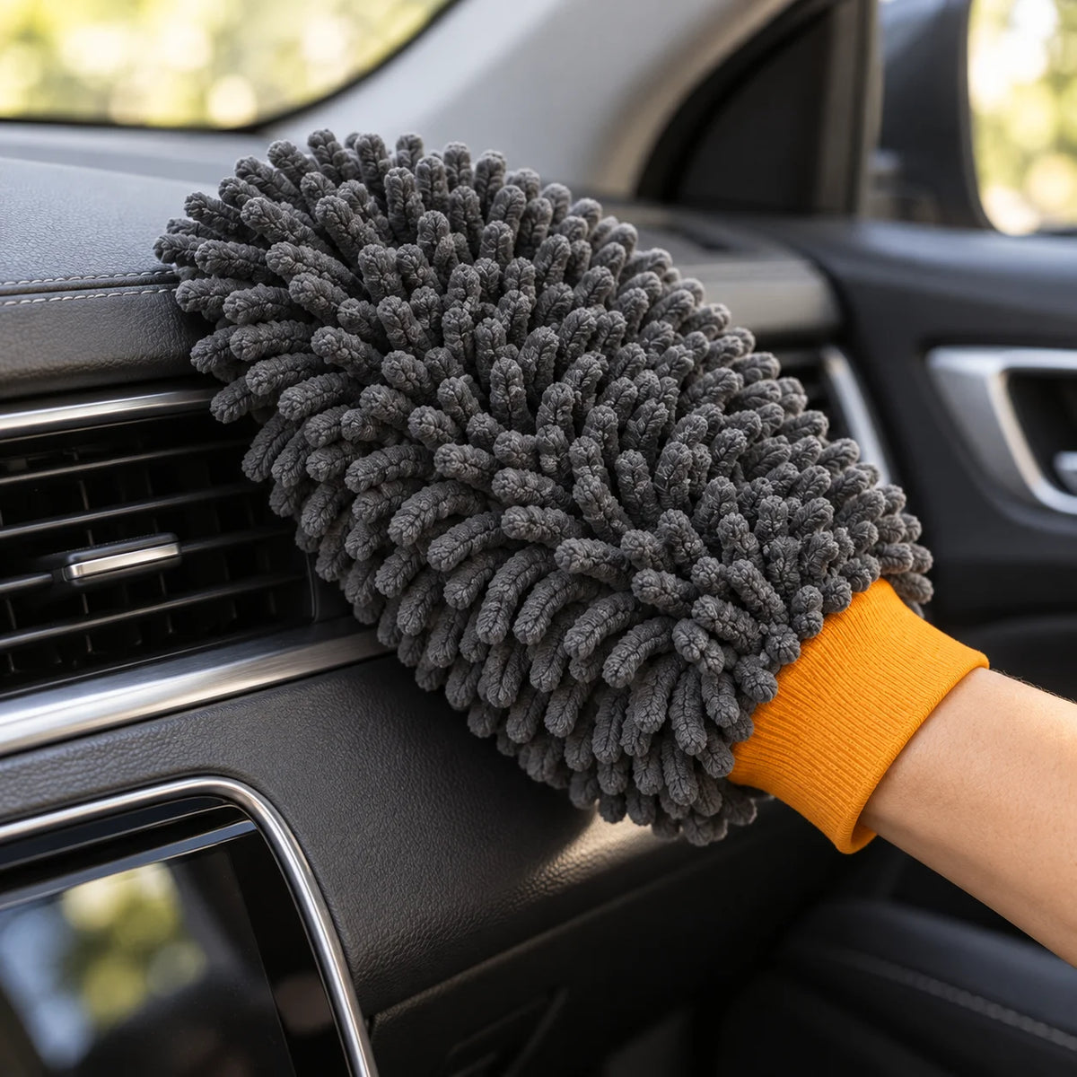 Soft Interior Dusting Mitt — lifestyle view